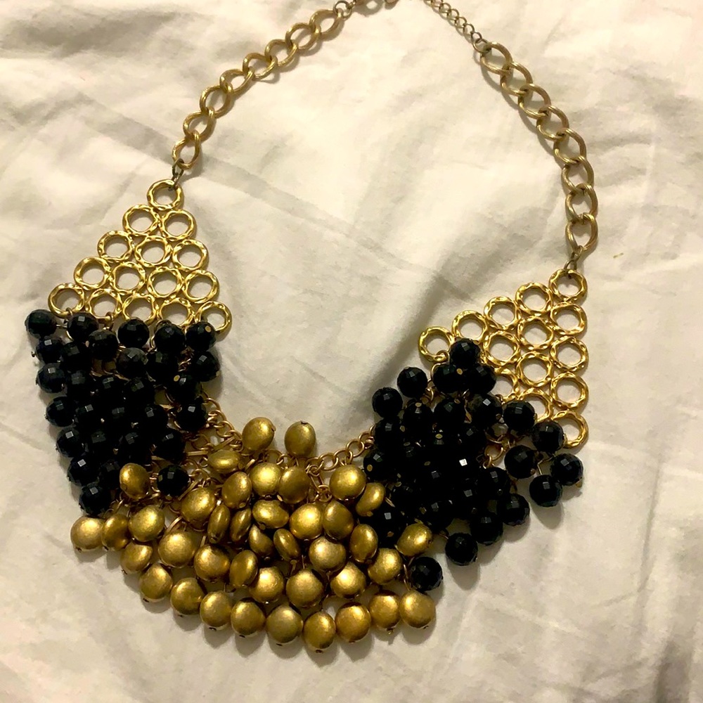 Black and Gold statement necklace